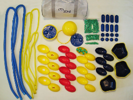 Image showing most of the components that are included in one Dynamic Cell Model kit.